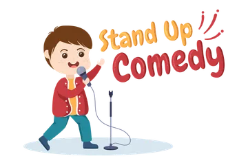 Stand Up Comedy Show Illustration Pack