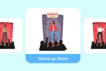 Stand Up Show Illustration Pack