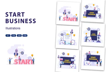 Start Business Illustration Pack