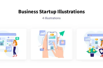 Démarrage d'entreprise Illustration Pack