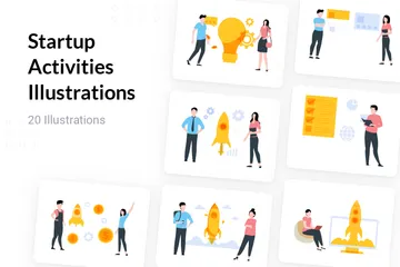 Startup Activities Illustration Pack