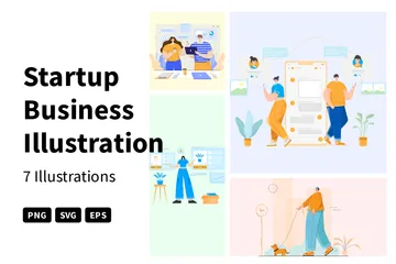 Free Startup Business Illustration Pack