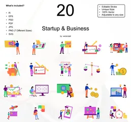 Startup & Business Illustration Pack