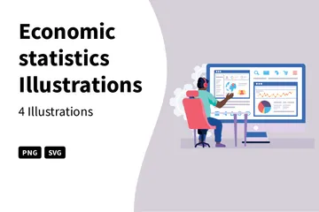 Statistiques économiques Pack d'Illustrations