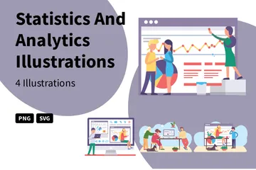Statistiques et analyses Pack d'Illustrations