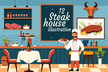 Steakhouse Illustration Pack
