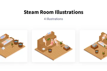 Steam Room Illustration Pack