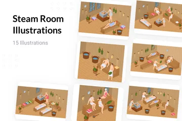 Steam Room Illustration Pack