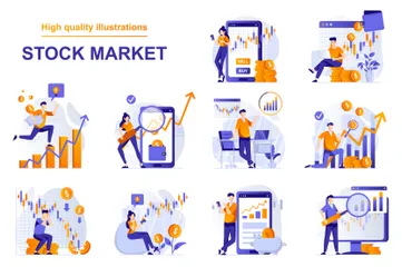 Stock Market Illustration Pack