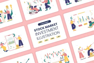 Stock Market Investment Illustration Pack