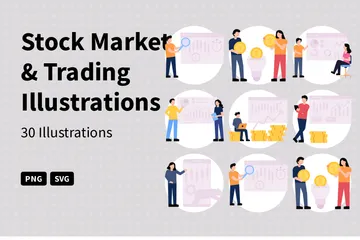 Stock Market & Trading Illustration Pack