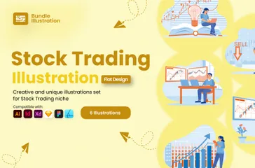 Stock Trading Illustration Pack