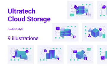 Stockage en nuage Ultratech Pack d'Illustrations