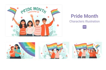 Pride-Monat Illustrationspack