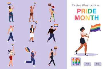 Pride-Monat Illustrationspack