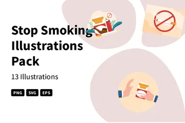 Stop Smoking Illustration Pack