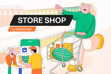 Store Shop Illustration Pack