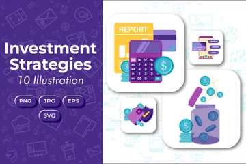 Stratégies d'investissement Pack d'Illustrations