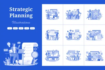 Strategische Planung Illustrationspack