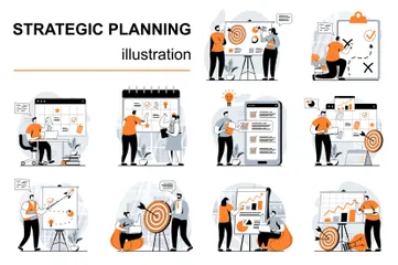 Strategische Planung Illustrationspack