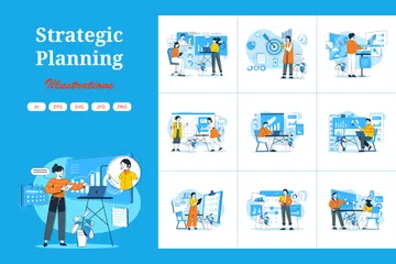 Strategische Planung Illustrationspack