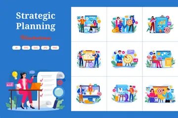 Strategische Planung Illustrationspack