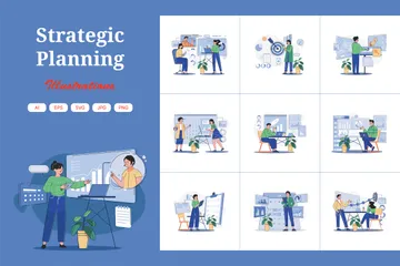 Strategische Planung Illustrationspack