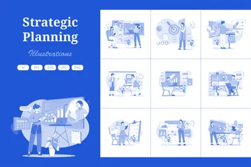 Strategische Planung Illustrationspack