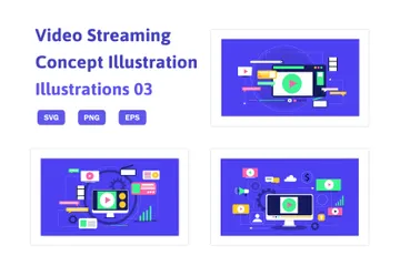 Streaming vidéo Pack d'Illustrations