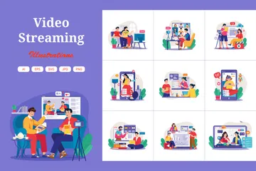 Streaming vidéo Pack d'Illustrations