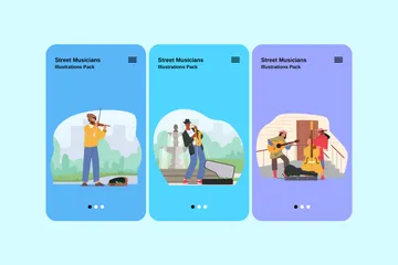 Street Musicians Illustration Pack