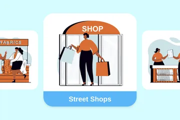 Street Shops Illustration Pack