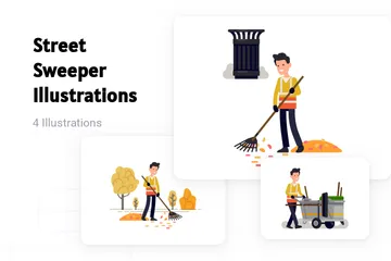 Street Sweeper Illustration Pack