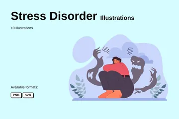 Stress Disorder Illustration Pack