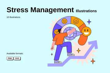 Stress Management Illustration Pack