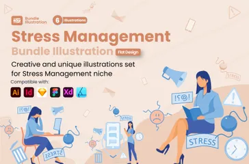 Stress Management Illustration Pack