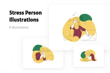 Stress Person Illustration Pack