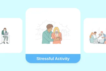 Stressful Activity Illustration Pack