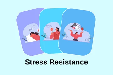 Stressresistenz Illustrationspack