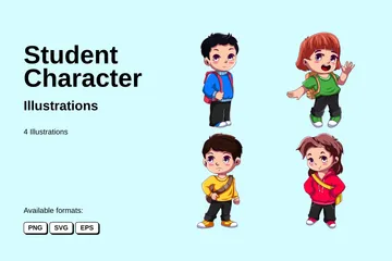 Student Character Illustration Pack