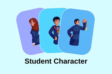 Student Character Illustration Pack