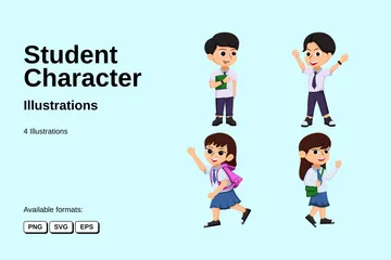 Student Character Illustration Pack