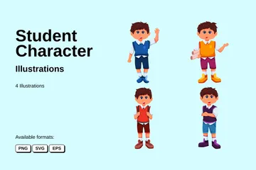 Student Character Illustration Pack