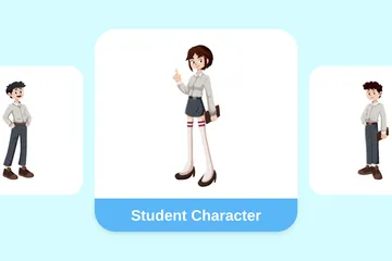 Student Character Illustration Pack