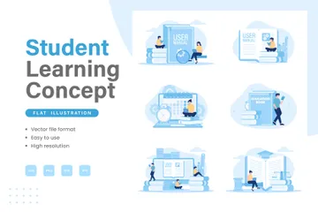 Student Learning Illustration Pack