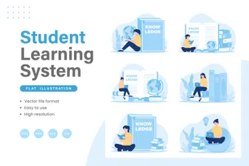 Student Learning System Illustration Pack