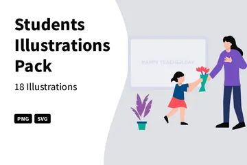 Students Illustration Pack