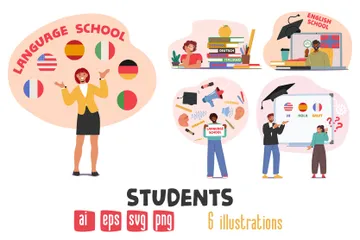 Students Illustration Pack