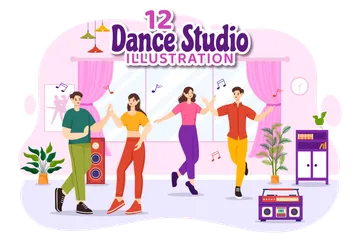 Studio de danse Pack d'Illustrations