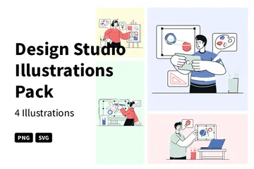 Studio de design Illustration Pack